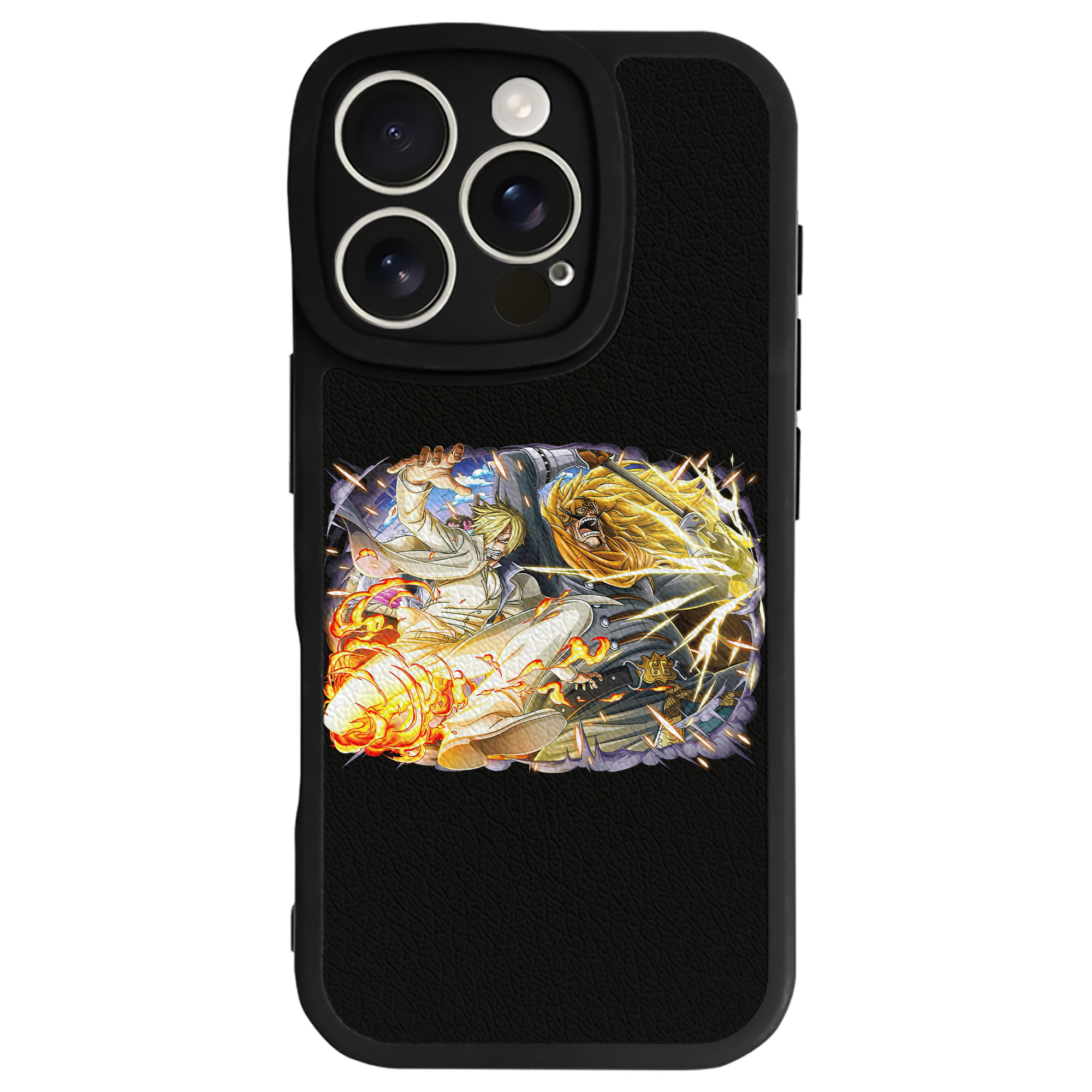 （画像用） ワンピース サンジ ONE PIECE Sanji 【iPhone 16シリーズ対応】シリコンスマホケース（レザー調） 材質：シリコン